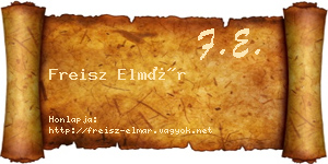 Freisz Elmár névjegykártya